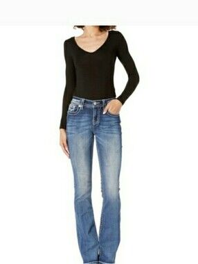 Miss me Cactus Horseshoe Chloe Boot Jeans